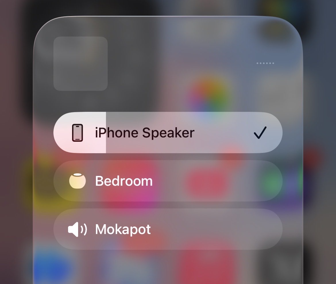 AirPlay speaker detected in list